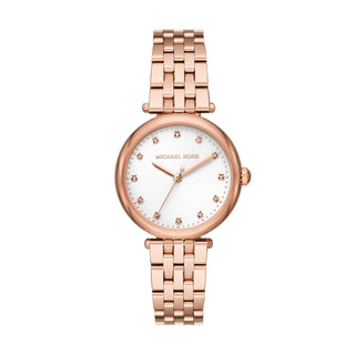 Front view of Michael Kors Diamond Darci MK4568 Womens Watch on white background