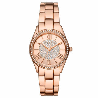 Front view of Michael Kors Heather MK7074 Womens Watch on white background