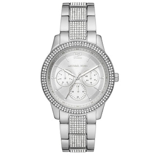 Front view of Michael Kors Tibby Chronograph MK7294 Womens Watch on white background