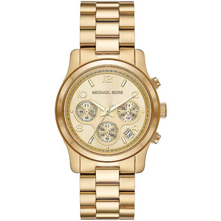 Front view of Michael Kors Runway Chronograph MK7323 Womens Watch on white background