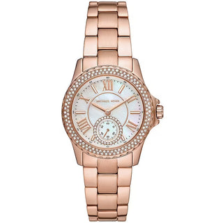 Front view of Michael Kors Everest MK7364 Womens Watch on white background