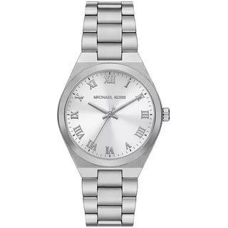 Front view of Michael Kors Lennox MK7393 Womens Watch on white background