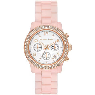 Front view of Michael Kors Runway MK7424 Womens Watch on white background