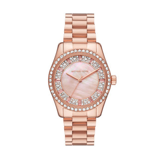 Front view of Michael Kors Lexington MK7444 Womens Watch on white background