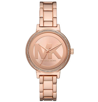 Front view of Michael Kors Sofie MKO1052 Womens Watch on white background