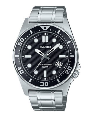 Front view of Casio MTD-135D-1AV Mens Watch on white background