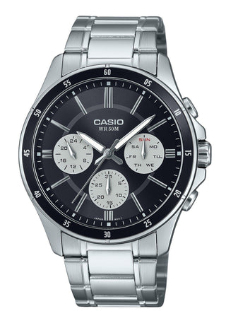 Front view of Casio MTP-1374D-1A3V Mens Watch on white background