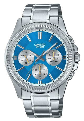 Front view of Casio MTP-1375D-2A2 Mens Watch on white background