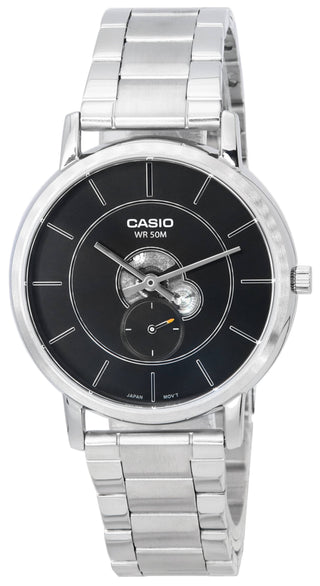 Front view of Casio MTP-B130D-1A Mens Watch on white background