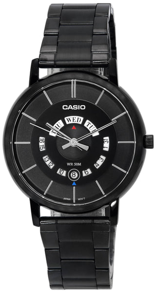 Front view of Casio MTP-B135B-1A Mens Watch on white background