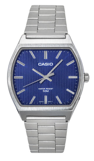 Front view of Casio MTP-B140D-2A Mens Watch on white background