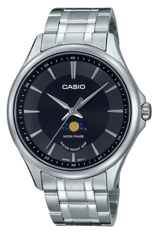 Front view of Casio MTP-M100D-1A Mens Watch on white background