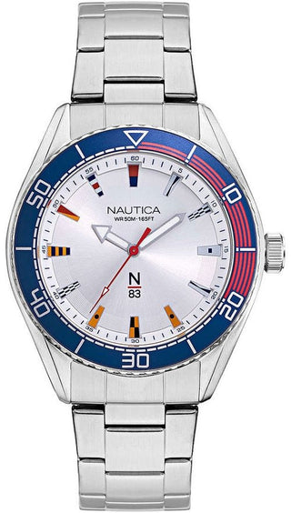 Front view of Nautica Chronograph NAPFWS005 Mens Watch on white background