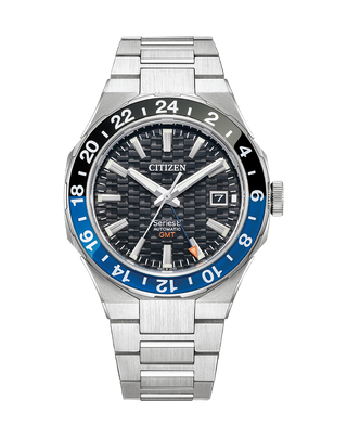 Front view of Citizen Gmt Automatic NB6031-56E Mens Watch on white background