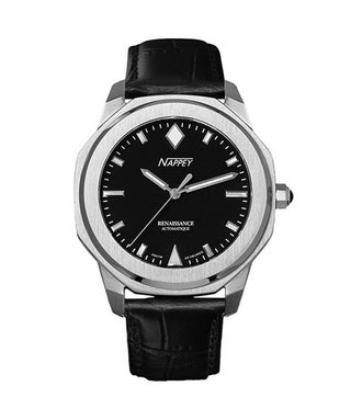 Front view of Nappey NY41-AD1M-1B1A.-.NW Mens Watch on white background