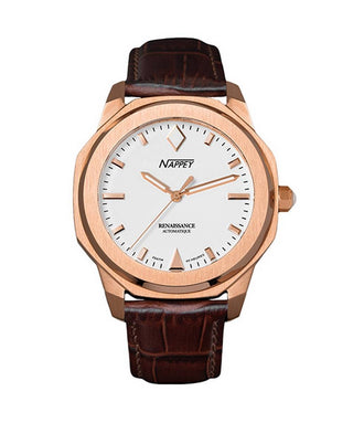 Front view of Nappey NY41-BD2M-1B3A.-.NW Mens Watch on white background