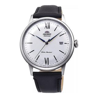 Front view of Orient Bambino RA-AC0022S10B Unisex Watch on white background