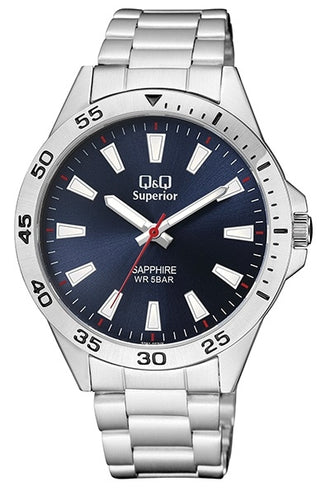 Front view of Q&Q S08A-002VY Mens Watch on white background