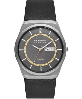 Front view of Skagen Melbye Titanium SKW6907 Mens Watch on white background