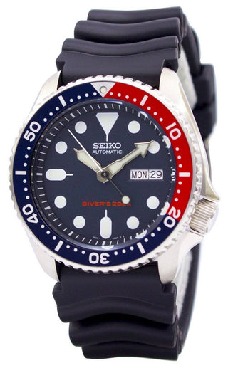 Front view of Seiko SKX009K1 Mens Watch on white background