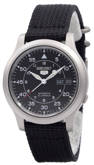 Front view of Seiko SNK809K2 Mens Watch on white background