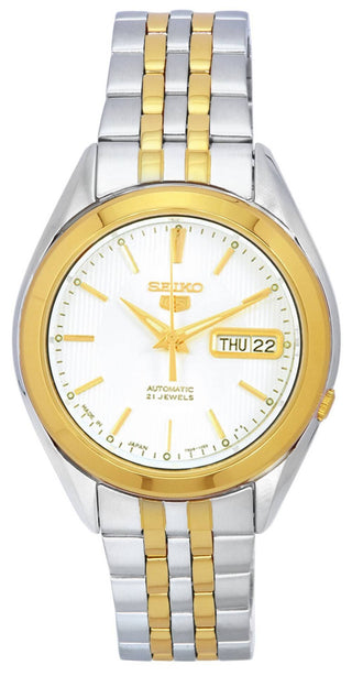 Front view of Seiko SNKL24J1 Mens Watch on white background