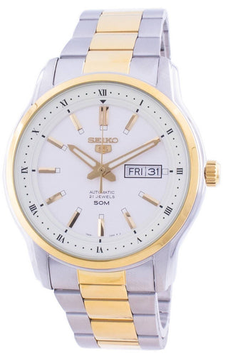 Front view of Seiko SNKP14K1 Mens Watch on white background