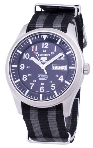 Front view of Seiko SNZG11K1-VAR-NATO1 Mens Watch on white background