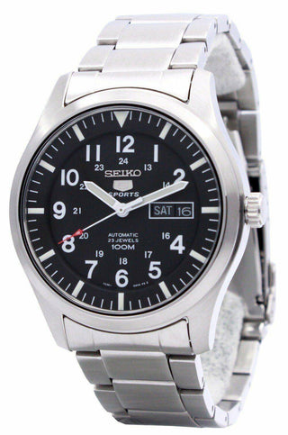 Front view of Seiko SNZG13K1 Mens Watch on white background