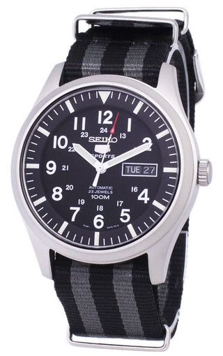 Front view of Seiko SNZG15K1-VAR-NATO1 Mens Watch on white background