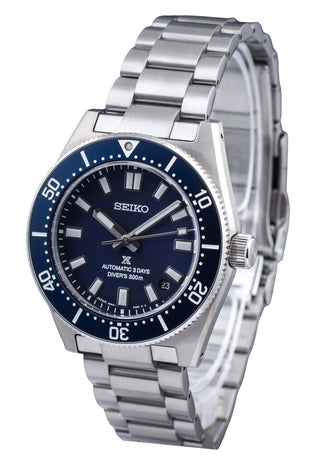 Front view of Seiko SPB451J1 Steel Stainless Steel Mens Watch on white background