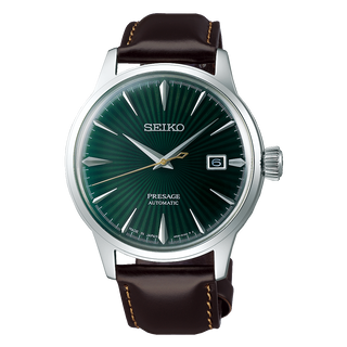 Front view of Seiko Presage SRPD37J1 Watch on white background