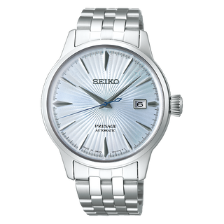 Front view of Seiko Presage SRPE19J1 Watch on white background