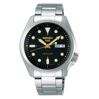 Front view of Seiko 5 Sports SRPE57K1 Mens Watch on white background