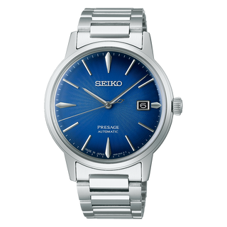 Front view of Seiko Presage SRPJ13J1 Watch on white background