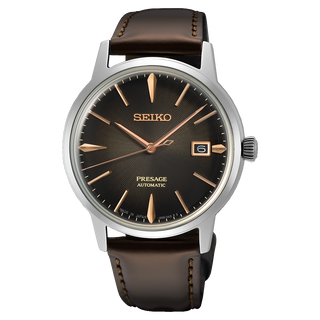 Front view of Seiko Presage SRPJ17J1 Mens Watch on white background