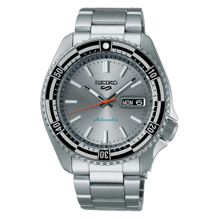 Front view of Seiko 5 Sports SRPK09K1 Mens Watch on white background