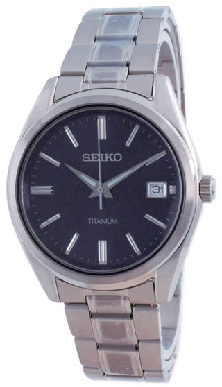 Front view of Seiko SUR373P1 Mens Watch on white background