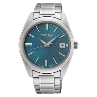 Front view of Seiko SUR525P1 Mens Watch on white background