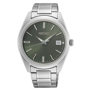 Front view of Seiko SUR527P1 Watch on white background