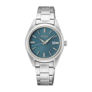 Front view of Seiko Classic SUR531P1 Unisex Watch on white background