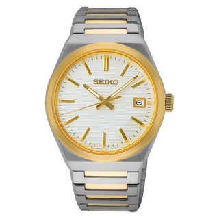 Front view of Seiko SUR558P1 Watch on white background