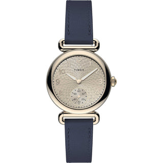 Front view of Timex TW2T88200 Leather Womens Watch on white background