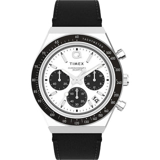 Front view of Timex Q Diver Chrono TW2W53400 Mens Watch on white background