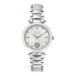 Front view of Versus Covent Garden Petite VSPHK0620 Grey Stainless Steel Womens Watch on white background