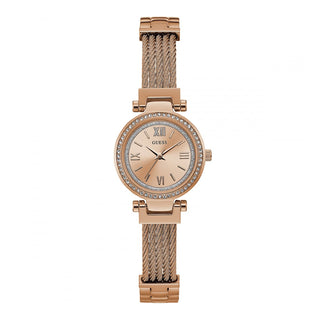 Front view of Guess Mini Soho W1009L3 Womens Watch on white background