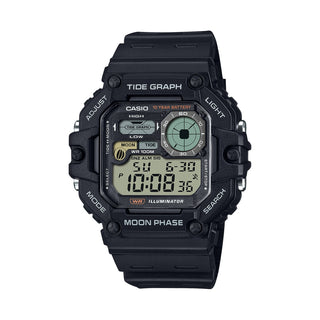 Front view of Casio Illuminator WS-1700H-1AVEF Mens Watch on white background