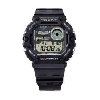 Angle shot of Casio Illuminator WS-1700H-1AVEF Mens Watch on white background