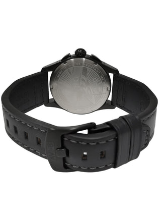 Angle shot of Avi-8 Chronograph AV-4089-08 Grey Dial Black Leather Unisex Watch on white background