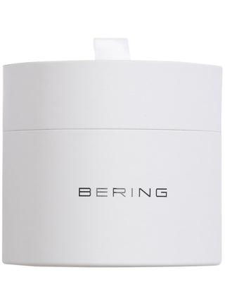 Angle shot of Bering 15729-604 White Dial Silver Stainless Steel Womens Watch on white background